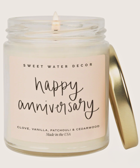 HAPPY ANNIVERSARY CANDLE - 9OZ