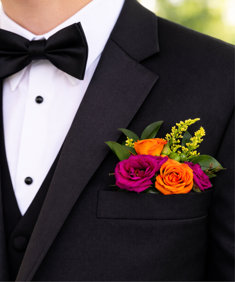 Pocket Square Boutonniere