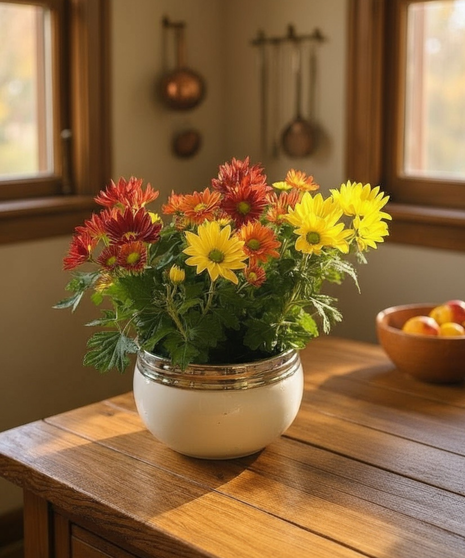 Harvest Glow Mum Planter