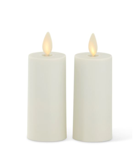 2 Pack 4.2 Inch White Luminara Indoor Votive Candle